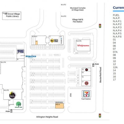 Elk Grove Town Center plan - map of store locations