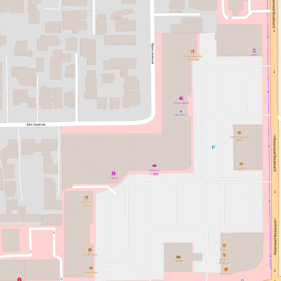 Elm Center Shopping Center plan - map of store locations