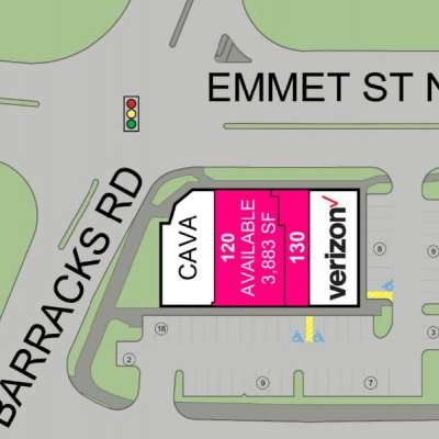 Emmet Street Station plan - map of store locations