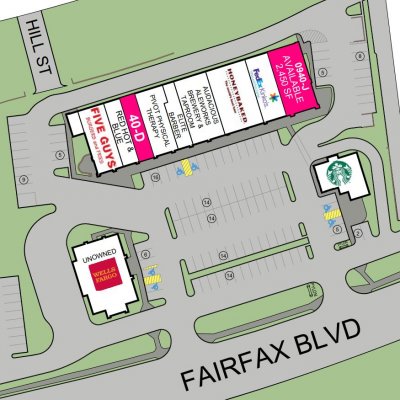 Fairfax Marketplace plan - map of store locations