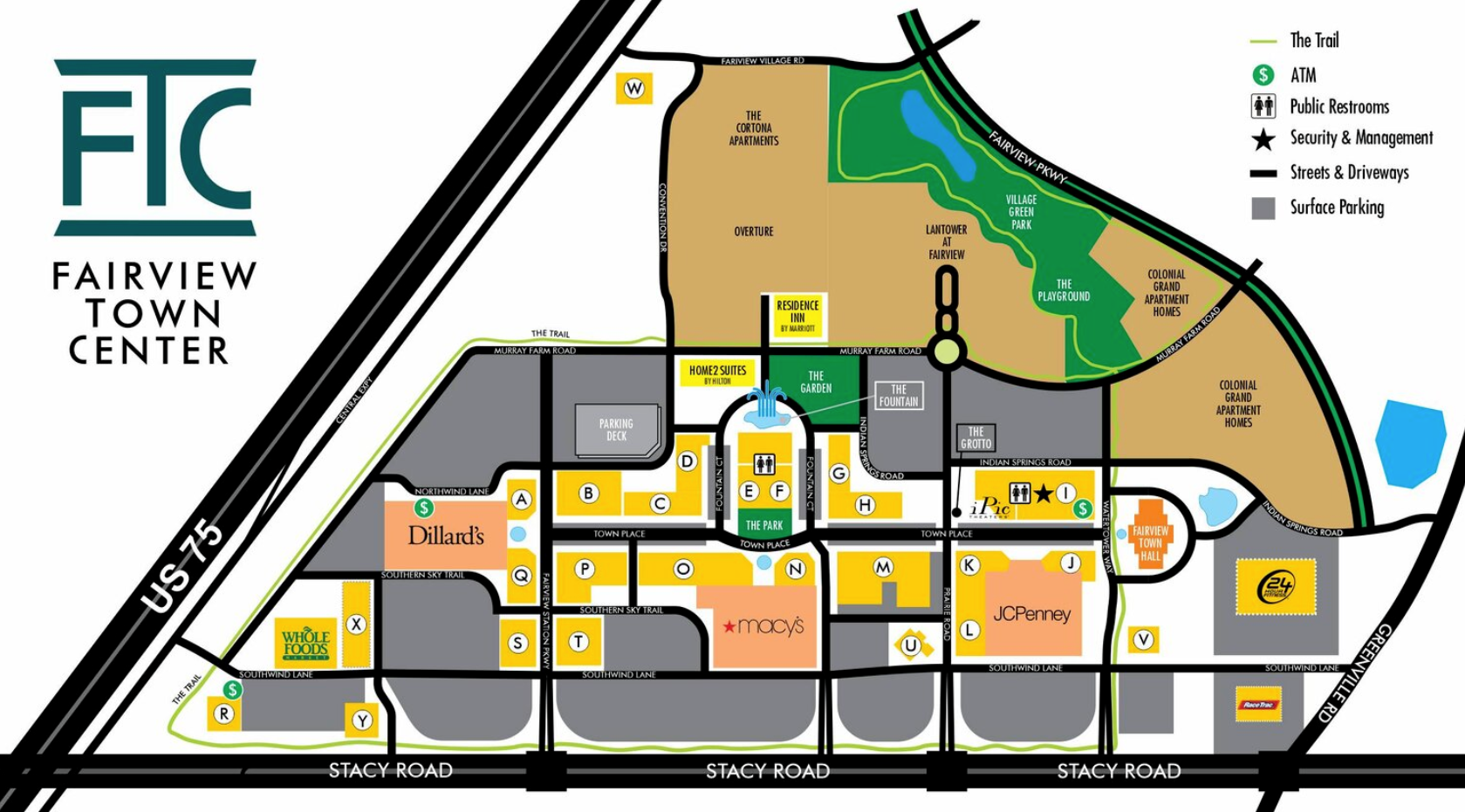 Fairview Town Center (66 stores) shopping in Fairview, Texas TX 75069