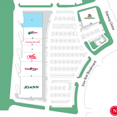 Fairway Commons plan - map of store locations