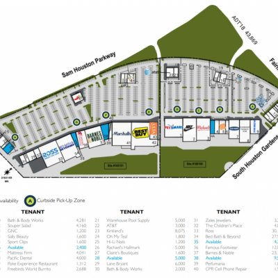 Fairway Plaza plan - map of store locations