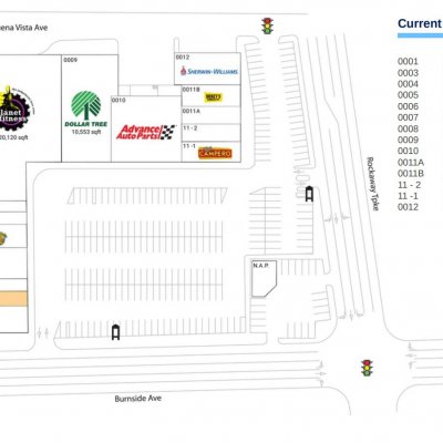 Falcaro's Plaza plan - map of store locations