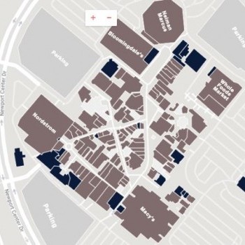 Fashion Island plan - map of store locations