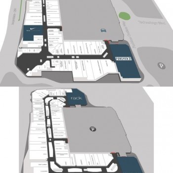 Fashion Outlets of Chicago plan - map of store locations