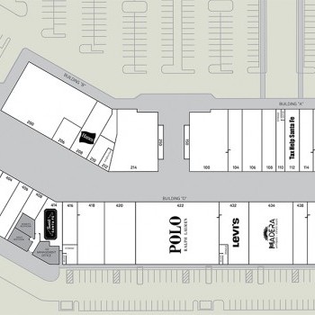 Fashion Outlets of Santa Fe plan - map of store locations