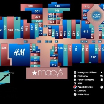 Fashion Square plan - map of store locations