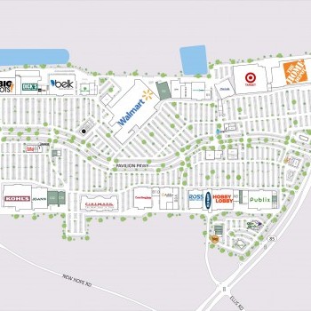 Fayette Pavillion plan - map of store locations