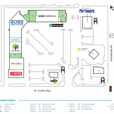 Fayette Place Shopping Center plan - map of store locations