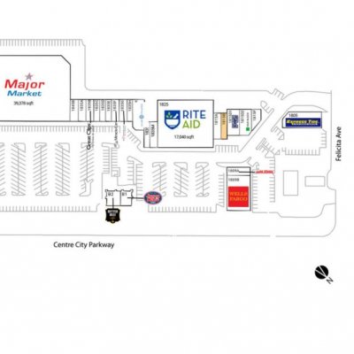 Felicita Town Center plan - map of store locations