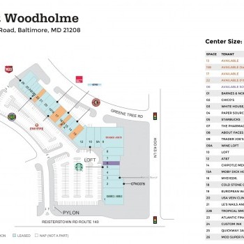 Festival at Woodholme plan - map of store locations