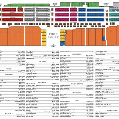 Festival Marketplace plan - map of store locations