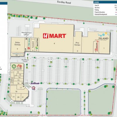 Festival Plaza plan - map of store locations