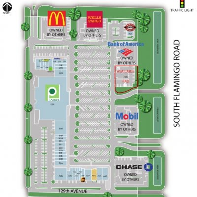 Flamingo Pines Square Shopping Center plan - map of store locations