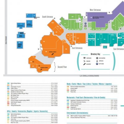 Foothills Mall plan - map of store locations