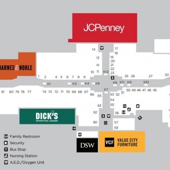 Francis Scott Key Mall plan - map of store locations