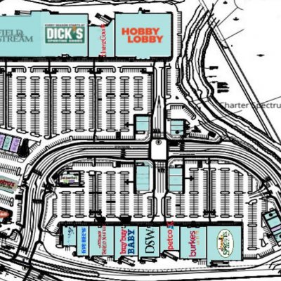 Freedom Town Center plan - map of store locations