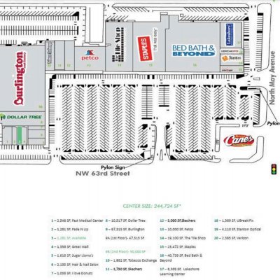 French Market plan - map of store locations