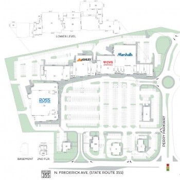 Gaithersburg Square plan - map of store locations