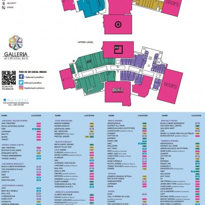 Galleria at Crystal Run plan - map of store locations