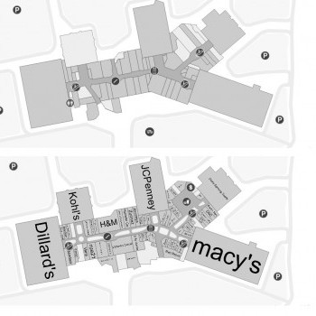 Galleria at Sunset plan - map of store locations