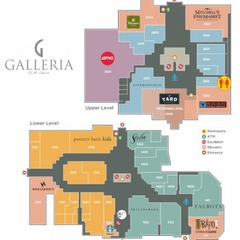 Galleria of Mt. Lebanon plan - map of store locations