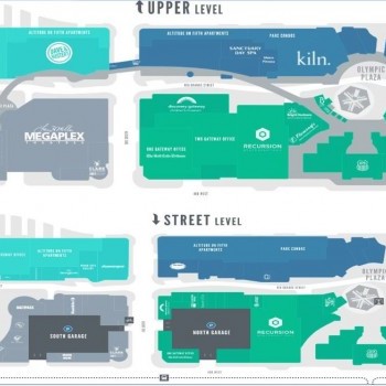 Gateway District plan - map of store locations