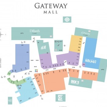 Gateway Mall plan - map of store locations
