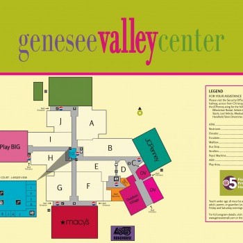 Genesee Valley Center plan - map of store locations