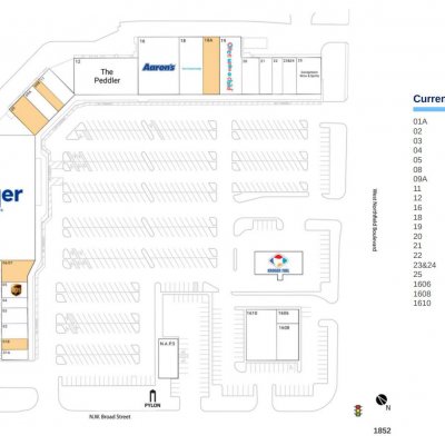 Georgetown Square plan - map of store locations