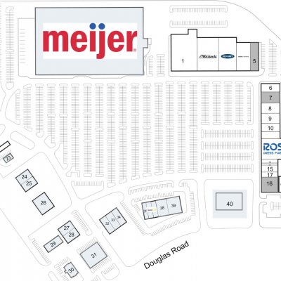 Gerry Centennial Plaza plan - map of store locations