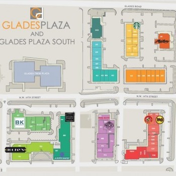 Glades Plaza plan - map of store locations