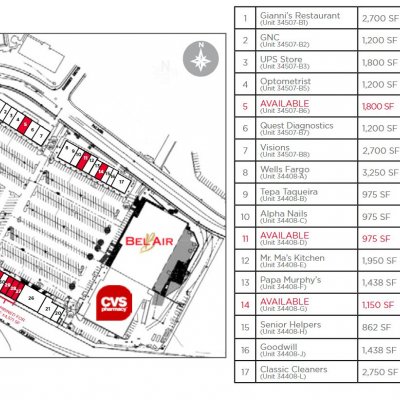 Goldorado Shopping Center plan - map of store locations