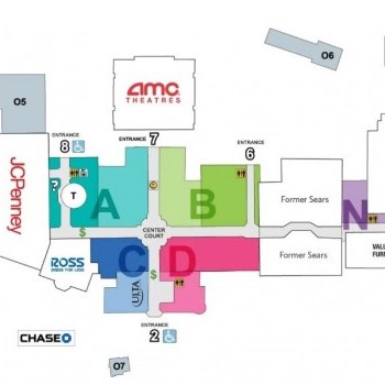 Golf Mill Shopping Center plan - map of store locations