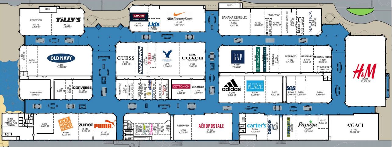 reebok outlet locations california