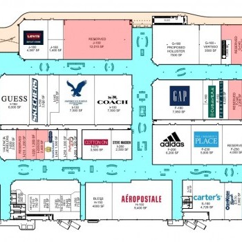 Gran Plaza Outlets plan - map of store locations