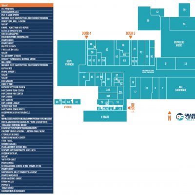 Grand Cities Mall plan - map of store locations