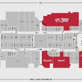 Great Lakes Crossing Map Great Lakes Crossing Outlets (152 Stores) - Outlet Shopping In Auburn -  Hills, Michigan Mi 48326 - Mallscenters