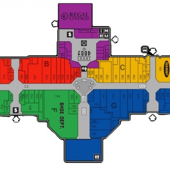 Great Northern Mall plan - map of store locations