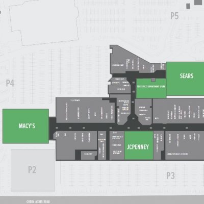 Green Acres Mall plan - map of store locations