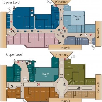 Greenbrier Mall plan - map of store locations
