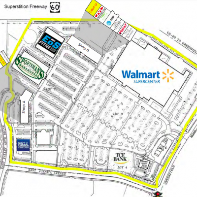 Greenfield Gateway plan - map of store locations