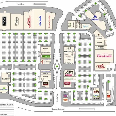 Greenway Station plan - map of store locations