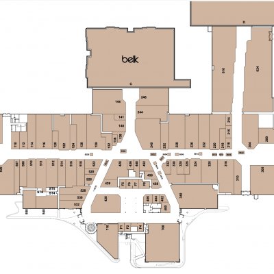 Greenwood Mall plan - map of store locations