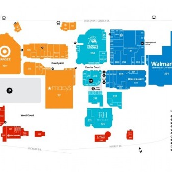 Grossmont Center plan - map of store locations