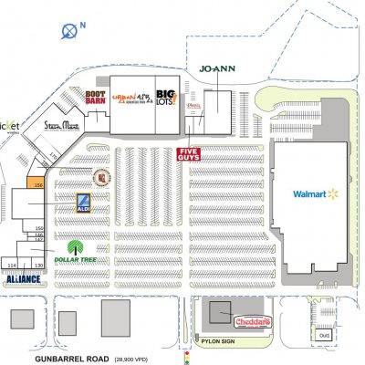 Hamilton Village plan - map of store locations