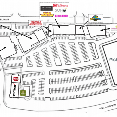 Hatchery Hill Towne Center plan - map of store locations