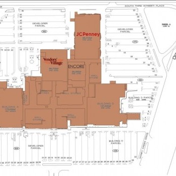 Haute City Center (Honey Creek Mall) plan - map of store locations