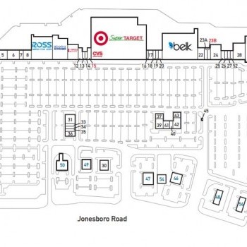 Henry Town Center plan - map of store locations